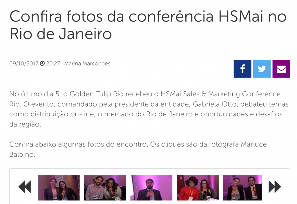 Confira fotos da conferência HSMai no Rio de Janeiro