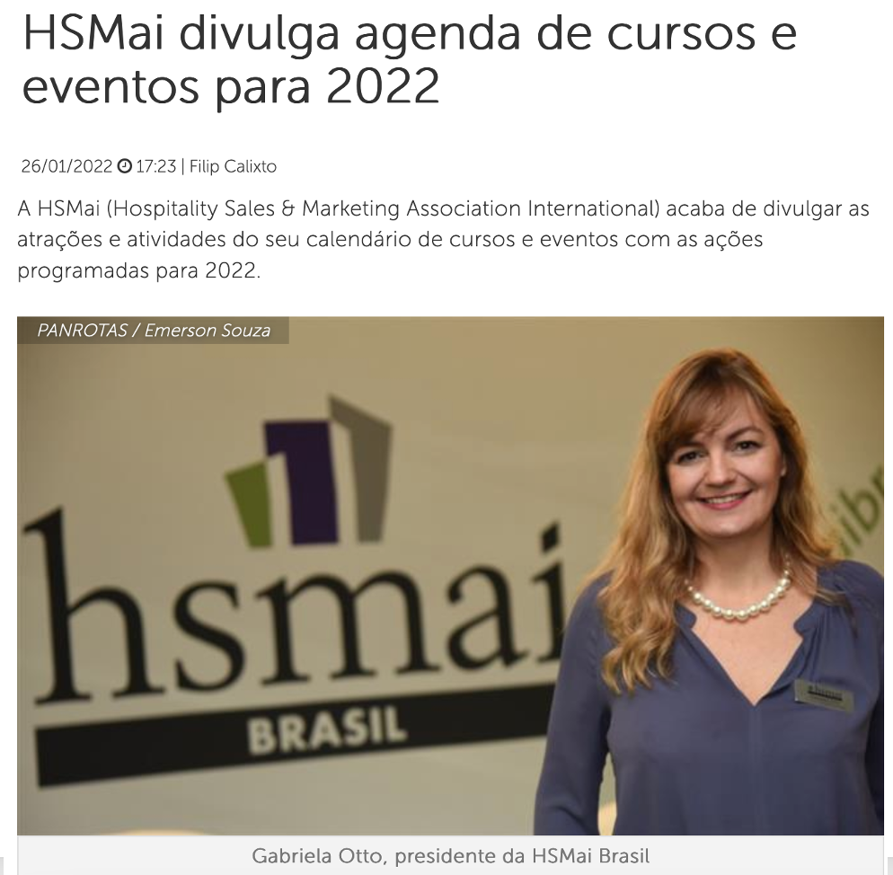 HSMAI Brasil divulga agenda de eventos e cursos para 2022