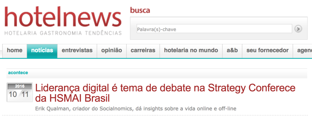 Liderança digital é tema de debate na Strategy Conferece da HSMAI Brasil