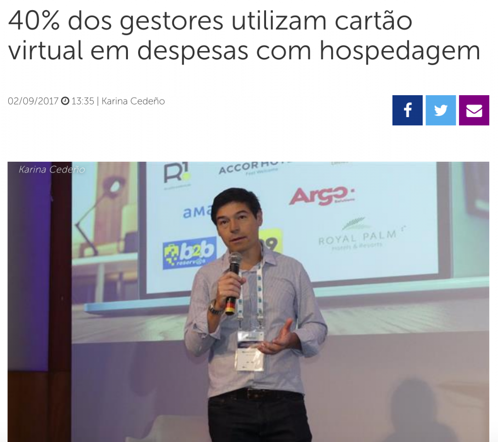 40% dos Gestores utilizam cartão virtual para despesas com hospedagem