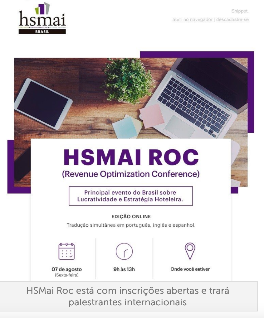 HSMai Roc será realizada em 7 de agosto de forma on-line